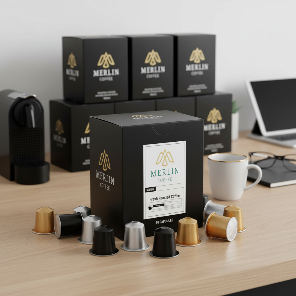 60 Pack Single Serve Coffee Capsules - Merlin Coffee