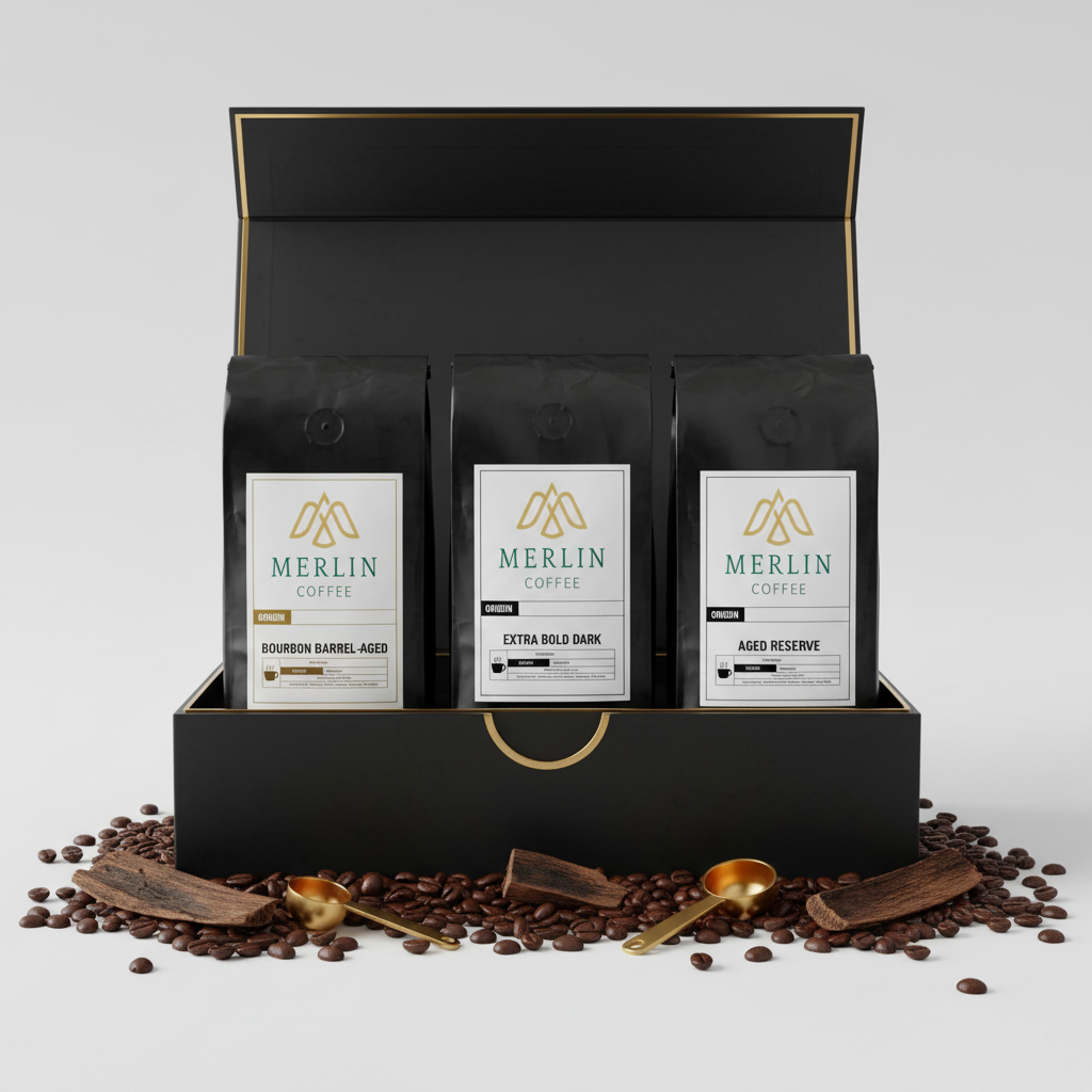 The Bold & Barrel-Aged Set - Intense Coffee Collection - Merlin Coffee