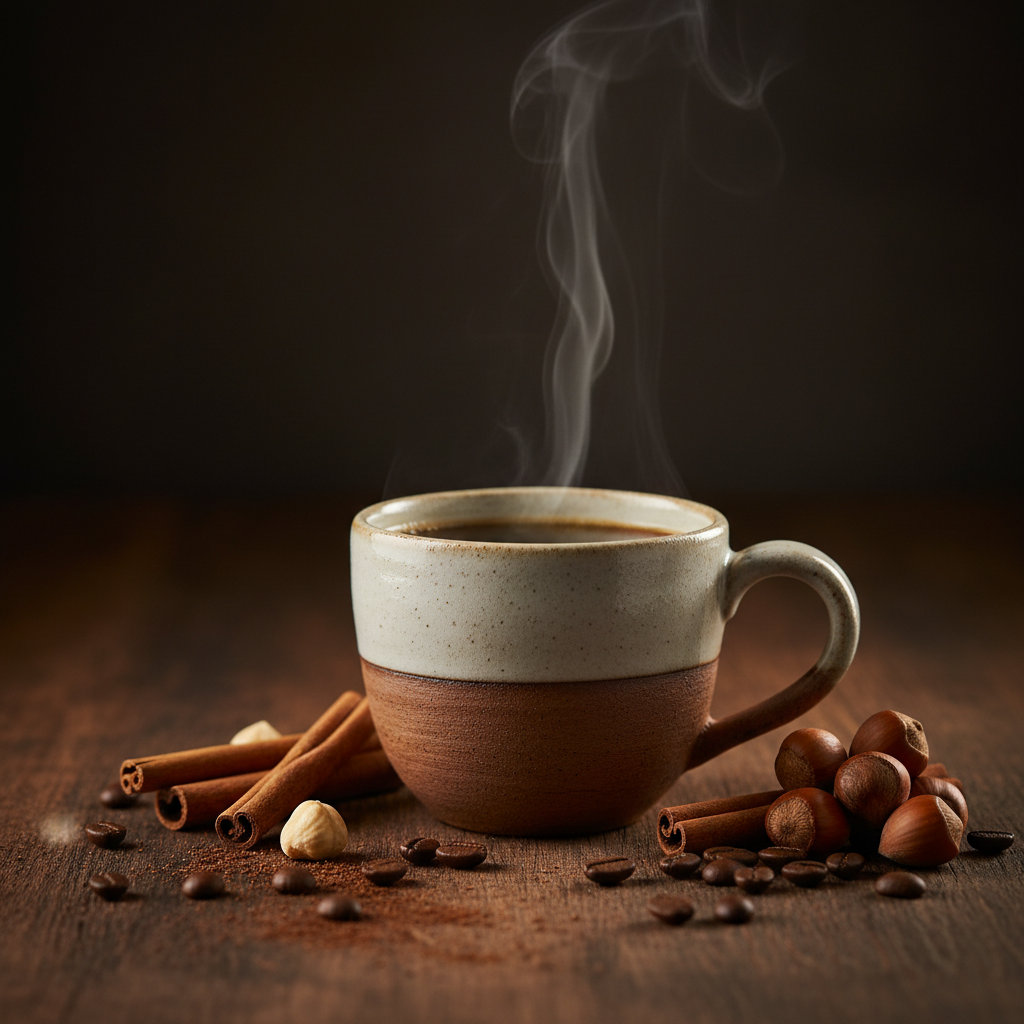 Cinnamon Hazelnut Coffee - Lifestyle - Merlin Coffee